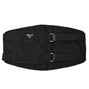 Prada Black Nylon Corset Waist Belt Bag